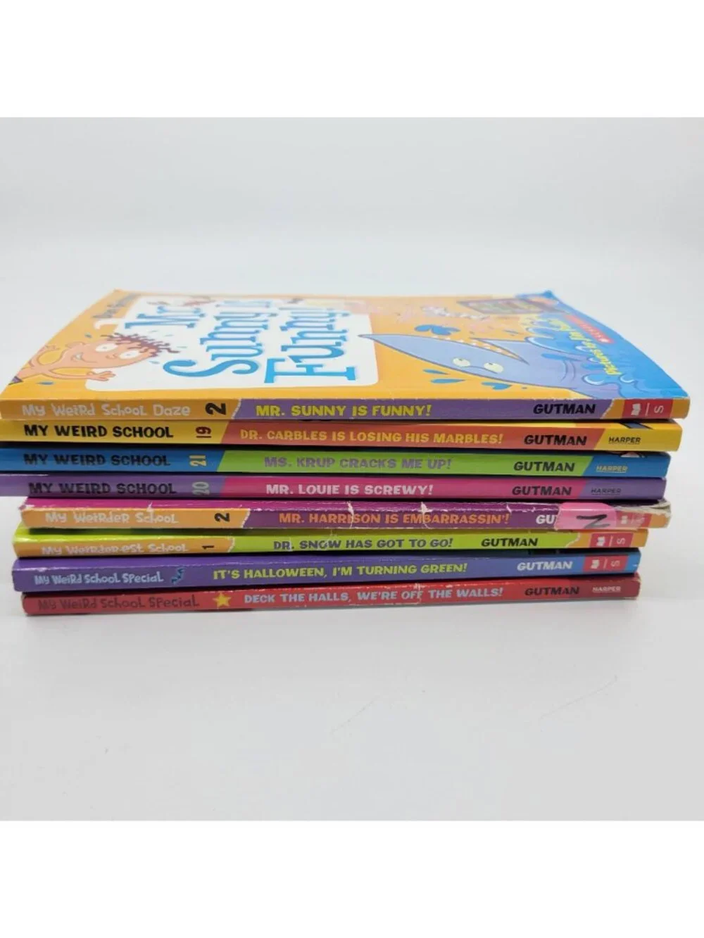 MY WEIRD SCHOOL Lot of 8 Chapter Books by Dan Gutman - Bk317